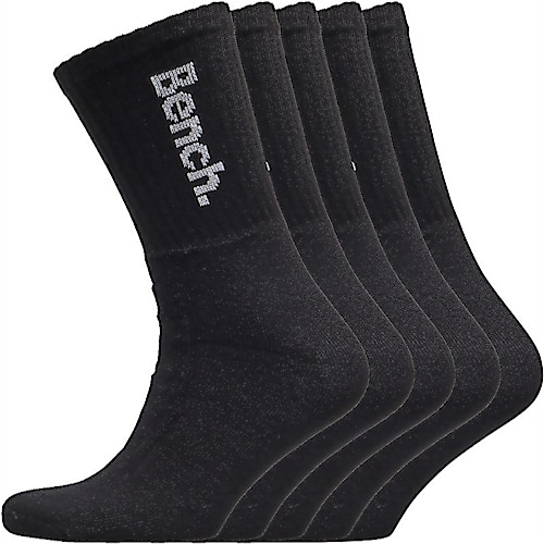 Bench Apollo Five Pack Crew Socks Black/White