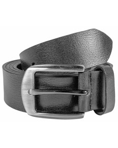 James Creased Effect Leather Belt Distressed Black