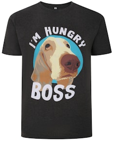 Bigdude T-Shirt mit Hundeaufdruck Anthrazit