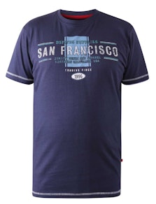 D555 Wanstead San Francisco Printed T-Shirt Navy