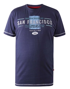 D555 Wanstead San Francisco Printed T-Shirt Navy