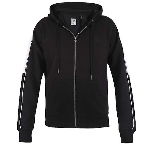 D555 Southwick Zip Through Hoody with Contrast Black