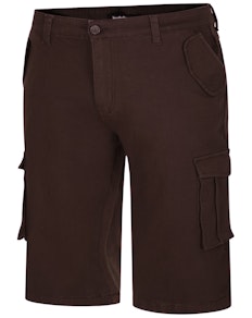 Bigdude Cargo-Shorts in 3/4-Länge aus Stretch-Twill in Braun