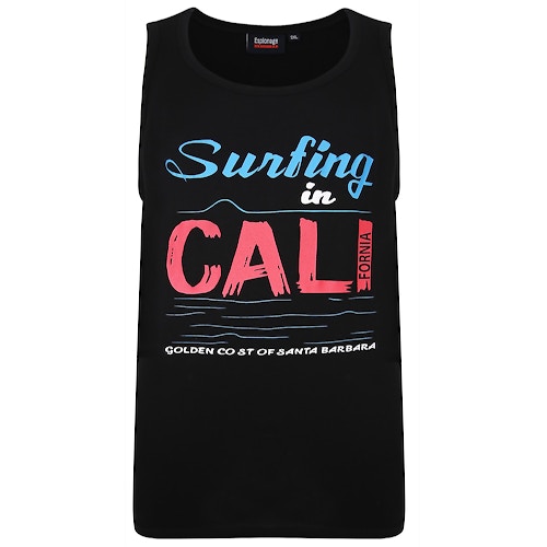 Espionage Surfing in Cali Print Vest Black