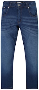 Bigdude Bootcut-Stretch-Jeans in dunkler Waschung