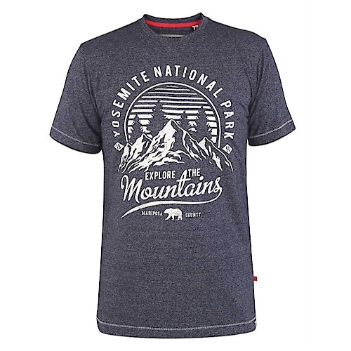 D555 Yosemite Print T-Shirt Blau