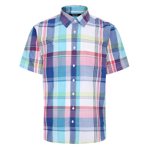 Bigdude Checked Short Sleeve Summer Shirt Multi