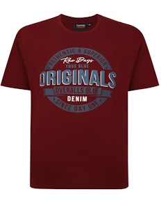 Espionage Originals Print T-Shirt Burgundy
