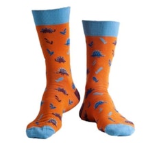 Doris & Dude Socken mit Dinosaurier-Print, Bernsteinfarben
