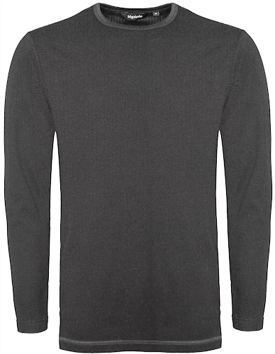 Bigdude Long Sleeve Thermal T-Shirt Charcoal