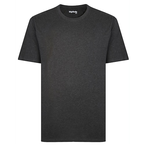 Bigdude Heavy Weight Plain T-Shirt Charcoal