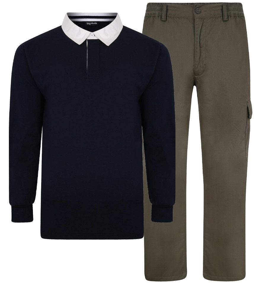 polo shirt with trousers