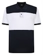– Poloshirt mit Farbblockdesign, Marineblau/Weiß