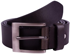 Ethan Plain Leather Belt Black