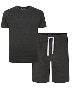 Bigdude Short Sleeve Pyjama Set Charcoal