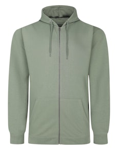Bigdude Super Lightweight Zipped Hoody Sage Green Tall