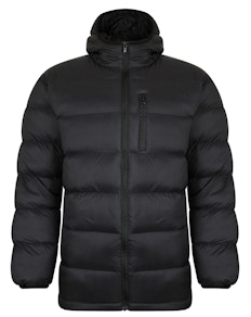 Bigdude Hooded Light Puffer Jacket Black
