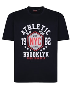 Espionage Athletic Print T-Shirt Black