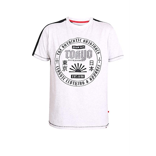 D555 Tokyo Print T-Shirt Weiß