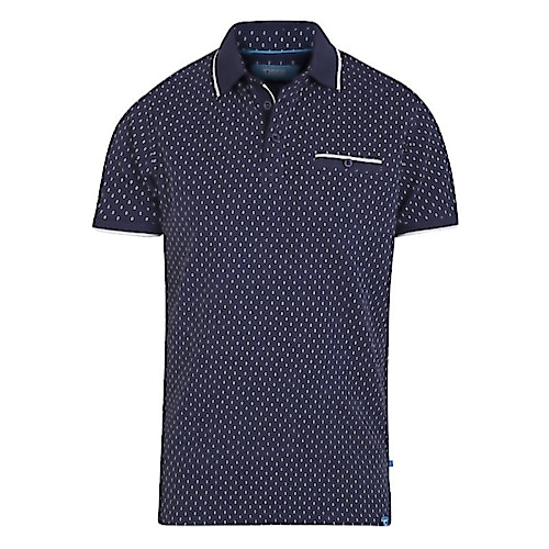 D555 Rogers Printed Polo Shirt Navy