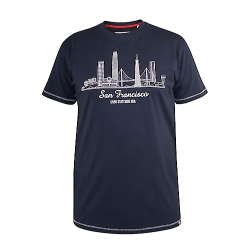 D555 Randwick San Francisco Print T-Shirt Navy