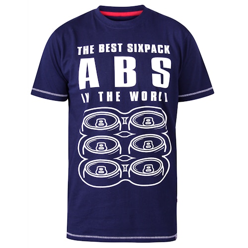 D555 Marco Best Sixpack Abs Printed T-Shirt Navy