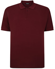 Bigdude Plain Polo Shirt Burgundy Tall