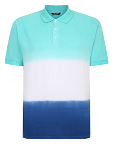 Bigdude Ombre Polo Shirt Blue
