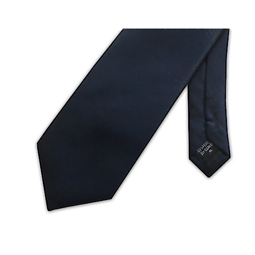 Knightsbridge Extra lange Micro Grid-Krawatte, Marineblau