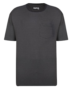 Bigdude Jacquard T-Shirt With Pocket Black