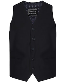 Tooting & Brow Pierlo Waistcoat Black
