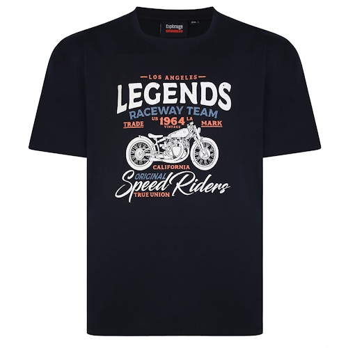 Spionage Legends Print T-Shirt Navy