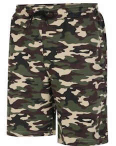Bigdude Camouflage Print Jogger Shorts Khaki
