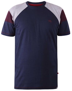 D555 Baron Cut & Sew Jersey-T-Shirt Marineblau
