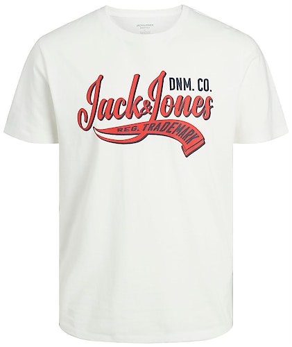 Jack & Jones Crew Neck Printed T-Shirt Cloud Dancer