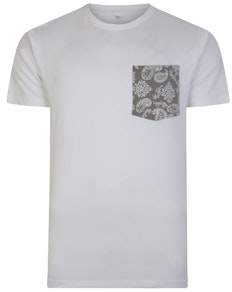 Bigdude Designer Pocket T-Shirt White