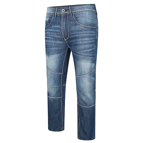 Bigdude Non Stretch Jeans mit Kontrastnähten Dark Wash