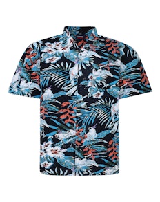 Espionage Hawaiian All Over Print Shirt Navy Multi