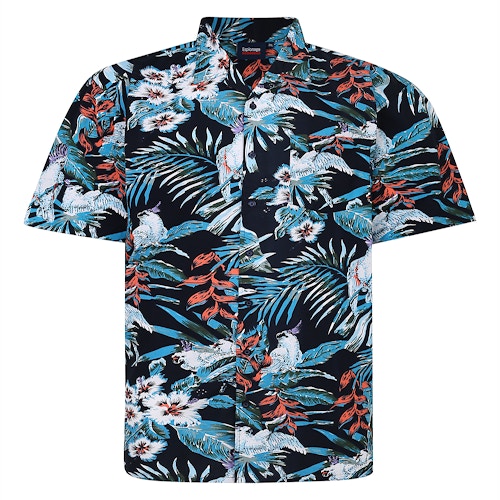 Espionage Hawaiian All Over Print Shirt Navy Multi