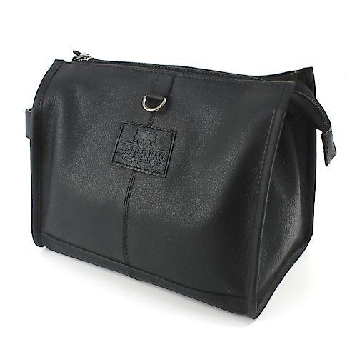 The British Bag Company Black Leather Washbag