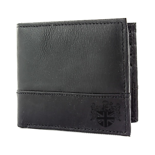 The British Bag Company Matt Black Leather Wallet