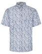 Floral Print Short Sleeve Shirt Grey