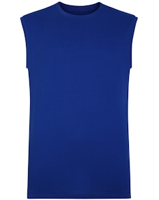 Bigdude Plain Sleeveless T-Shirt Royal Blue Tall