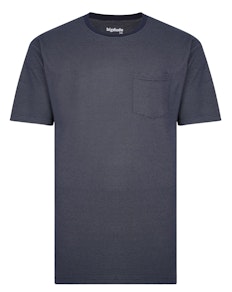 Bigdude Jacquard T-Shirt With Pocket Navy