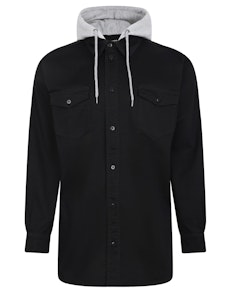 Bigdude Overshirt With Hood Black