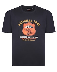 T-Shirt mit Spionage-Nationalpark-Aufdruck Anthrazit