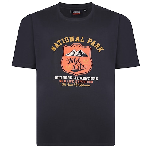 T-Shirt mit Spionage-Nationalpark-Aufdruck Anthrazit