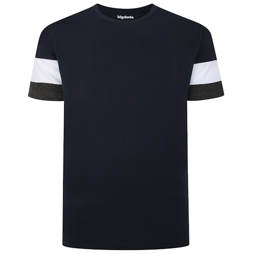 Bigdude Cut & Sew T-Shirt Navy