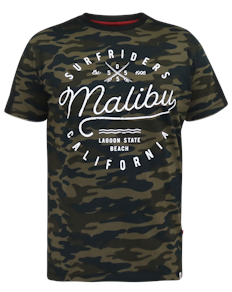 D555 Sullivan Malibu All Over Print T-Shirt Camo
