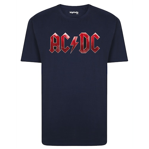 Bigdude Official AC/DC Print T-Shirt Navy